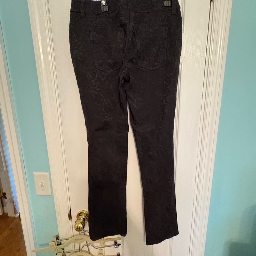 Chico's Black Textured Trousers
